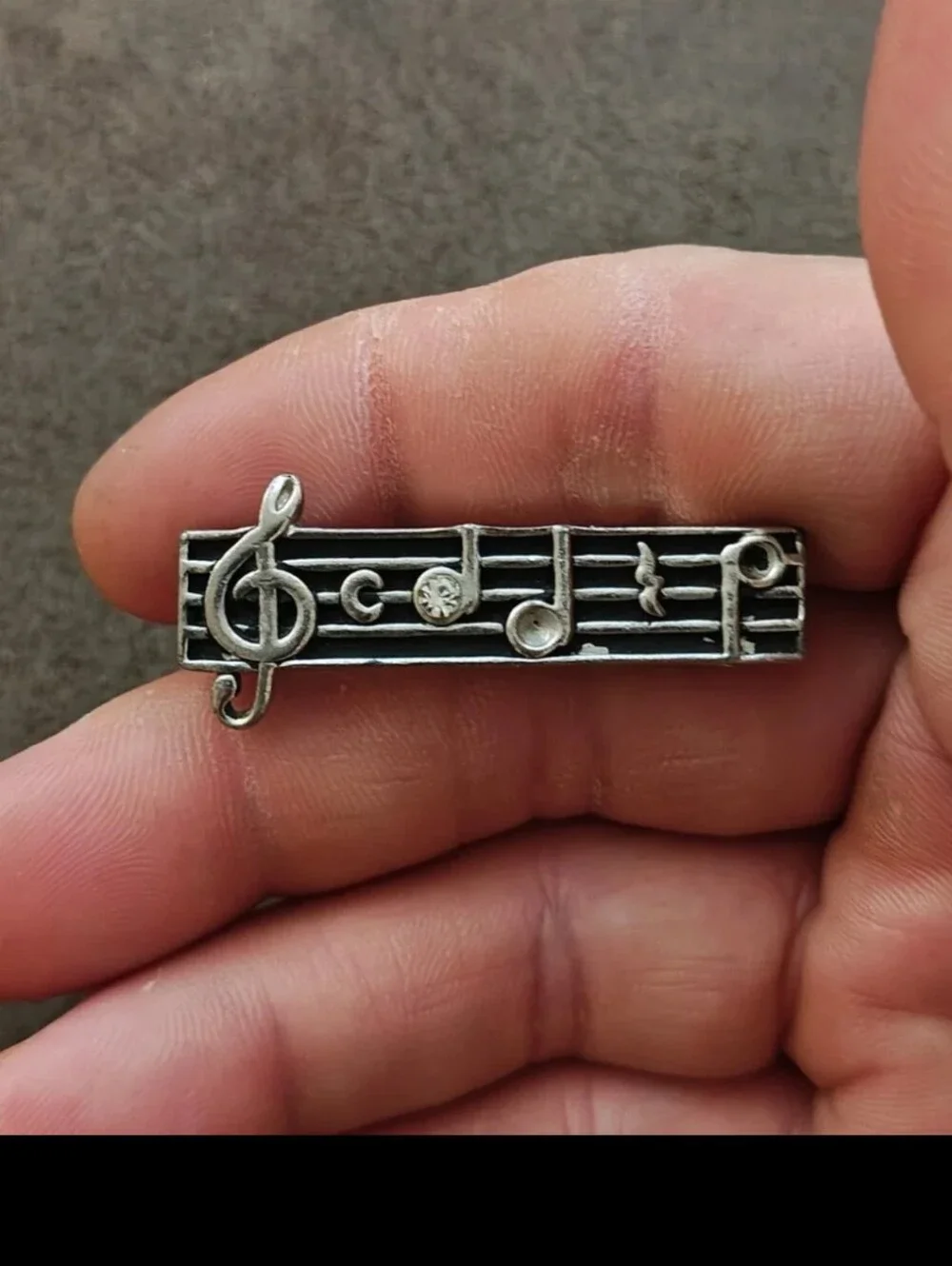 1950s/60s Swank Musical Notes Tie Bar/Tie Clip